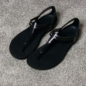 CROCS black sandals Size 9